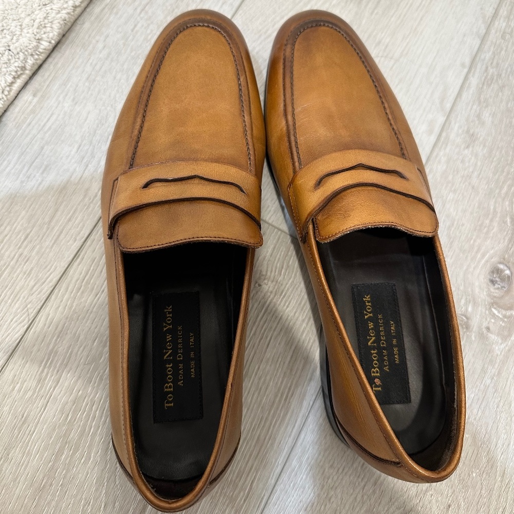 To Boot New York Portofino Light Tan Calf Slip On (Size 10.5)